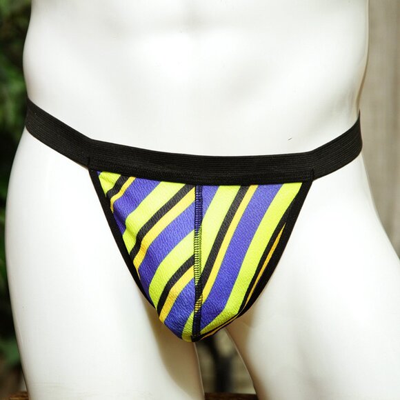 Handmade Other - Mens Colored Stripes Print Thong Gstring Handmade